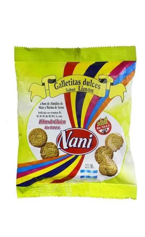 nani galletitas sin tacc sabor limon