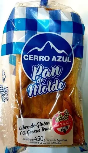 pan de molde , sin tacc