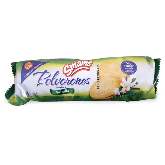 smams, polvorones vainilla  sin tacc y sin azucar