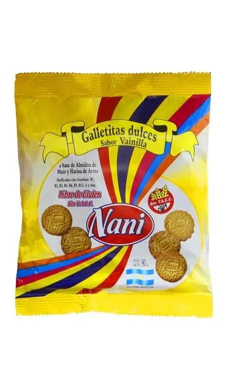nani galletitas sabor naranja, sin tacc